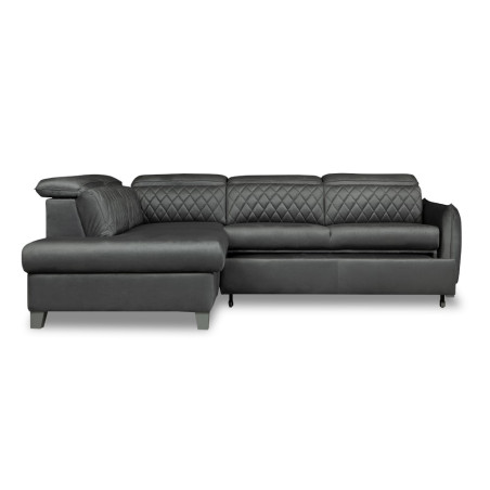 Coltar Extensibil Cu Otoman Stanga Cu Lada Tiago, 5 Locuri, Tetiere Reglabile, Albastru, 255 Cm MONOLITH84-01