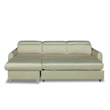 Coltar Extensibil Cu Insula Stanga Tiago, 5 Locuri, Tetiere Reglabile, Crem, 243 Cm-01