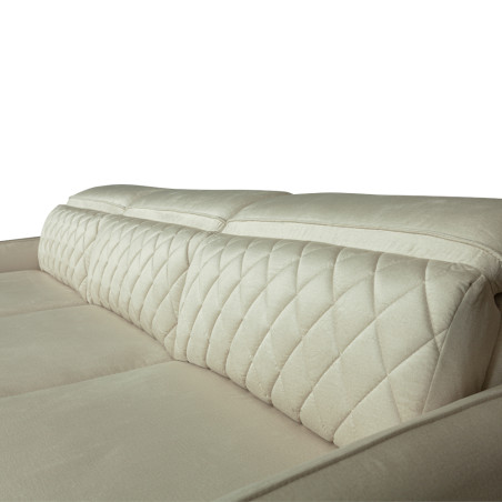 Coltar Extensibil Cu Insula Dreapta Tiago, 5 Locuri, Tetiere Reglabile, Crem, 243 Cm-01