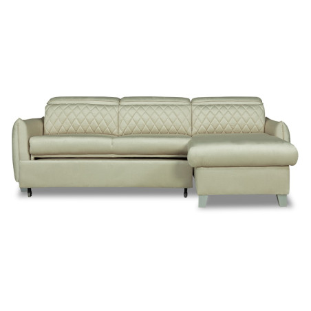 Coltar Extensibil Cu Insula Dreapta Tiago, 5 Locuri, Tetiere Reglabile, Crem, 243 Cm-01