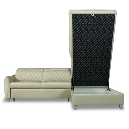 Coltar Extensibil Cu Otoman Dreapta Cu Lada Tiago, 5 Locuri, Tetiere Reglabile, Crem, 255 Cm-01