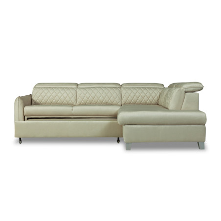 Coltar Extensibil Cu Otoman Dreapta Cu Lada Tiago, 5 Locuri, Tetiere Reglabile, Crem, 255 Cm-01