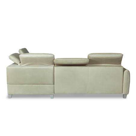 Coltar Extensibil Cu Otoman Dreapta Tiago, 5 Locuri, Tetiere Reglabile, Crem, 255 Cm-01