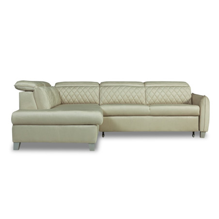 Coltar Extensibil Cu Otoman Stanga Tiago, 5 Locuri, Tetiere Reglabile, Crem, 255 Cm-01