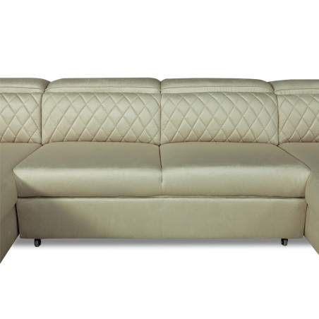 Coltar U Extensibil Cu Lada Tiago, Stanga, 6 Locuri, Tetiere Reglabile, Crem 330 Cm-01