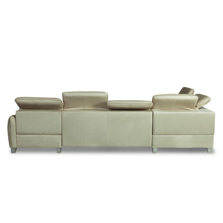 Coltar U Extensibil Cu Lada Tiago, Stanga, 6 Locuri, Tetiere Reglabile, Crem 330 Cm-01