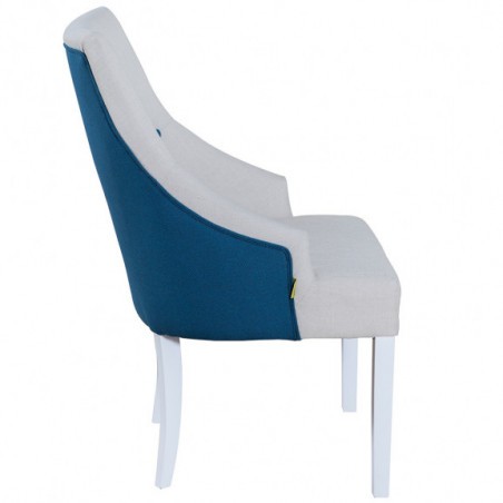 Scaun Amanda, Alb Si Albastru, 59.5 X 64 X 97 Cm-01