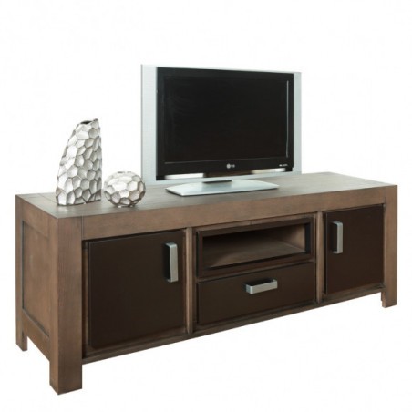 Comoda TV 2U1S Cube Coffie Brown-01
