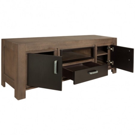 Comoda TV 2U1S Cube Coffie Brown-01