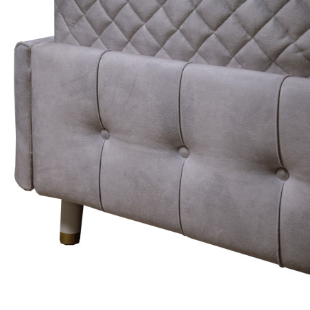 Set Dormitor Saint Tropez Alb, Pat Tapitat Cu Dimensiune Saltea 160 X 200, Dulap Cu Usi Culisante, 2 Noptiere, Vopsit Alb-01