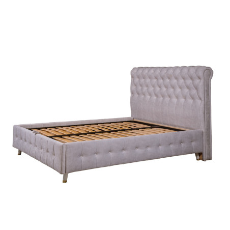 Set Dormitor Saint Tropez Alb, Pat Tapitat Cu Dimensiune Saltea 160 X 200, Dulap Cu Usi Culisante, 2 Noptiere, Vopsit Alb-01