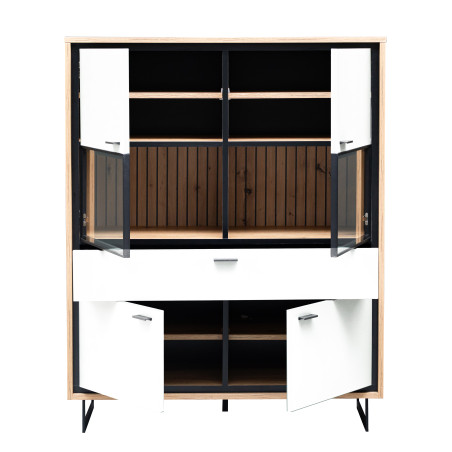 Comoda Bar 4 Usi Si 1 Sertar Sonata Alb 105 Cm-01