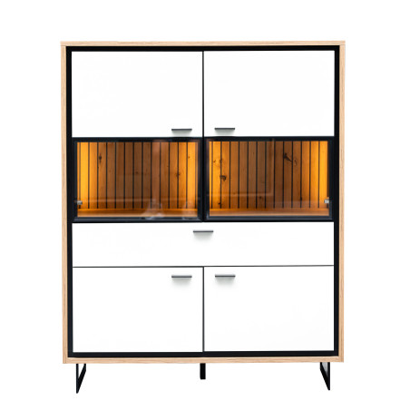 Comoda Bar 4 Usi Si 1 Sertar Sonata Alb 105 Cm-01