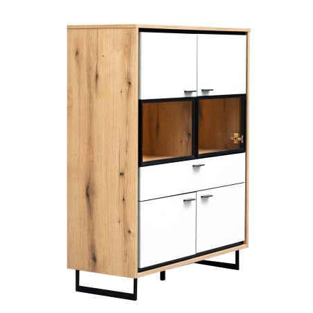 Comoda Bar 4 Usi Si 1 Sertar Sonata Alb 105 Cm-01