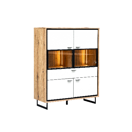 Comoda Bar 4 Usi Si 1 Sertar Sonata Alb 105 Cm-01