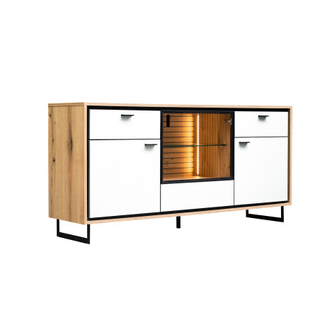 Bufet 3 Usi Si 2 Sertare Sonata Alb 170 Cm-01