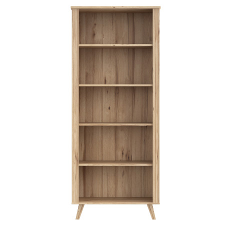 Etajera Mare Vankka, Stejar Pardosit Si Alb, 84.7 Cm-01