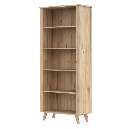 Etajera Mare Vankka, Stejar Pardosit Si Alb, 84.7 Cm-01