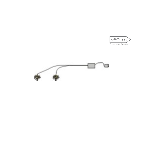 Led 2 Puncte Vitrina Inalta Ankona, Gri