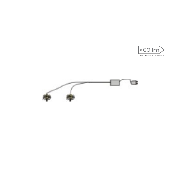 Led 2 Puncte Vitrina Inalta Ankona, Gri