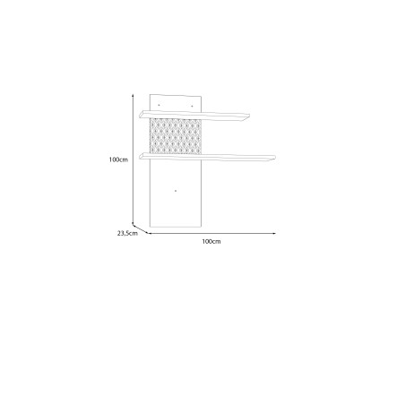 Raft Suspendat Ankona, Alb Si Stejar Mauvella, 100 Cm-01