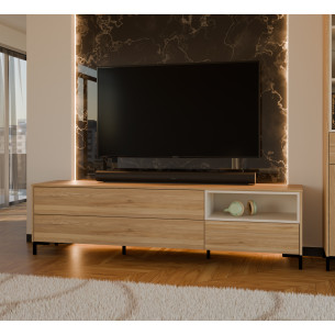 Comoda Tv Confort, Stejar Mauvella Si Nisipiu, 182.8 Cm