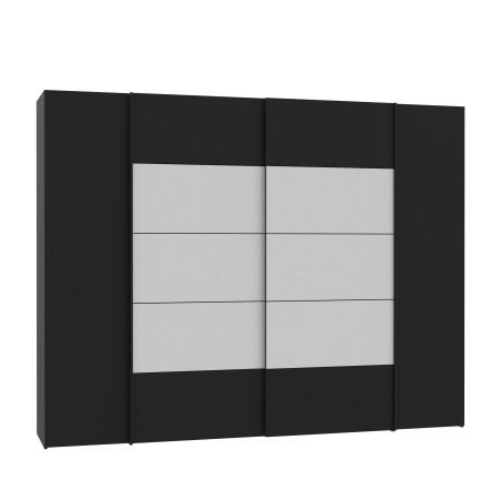 Dulap Energy Cu 4 Usi Negru Si Alb, 270 Cm-01