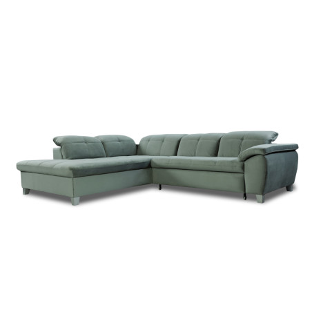 Coltar Cu Otoman Mare Sevilia Lux, Stanga, 5 Locuri, Verde, 300 x 234 Cm-01