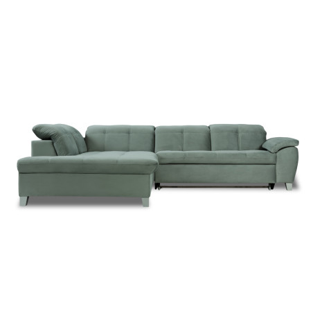 Coltar Cu Otoman Mare Sevilia Lux, Stanga, 5 Locuri, Verde, 300 x 234 Cm-01