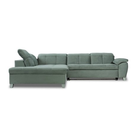 Coltar Cu Otoman Mare Sevilia Lux, Stanga, 5 Locuri, Verde, 300 x 234 Cm-01