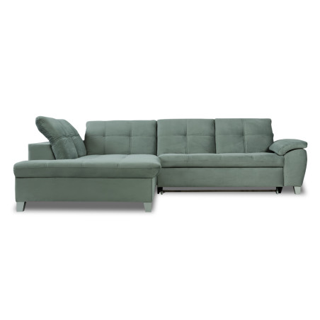 Coltar Cu Otoman Mare Sevilia Lux, Stanga, 5 Locuri, Verde, 300 x 234 Cm-01