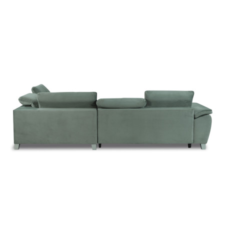 Coltar Cu Otoman Mare Sevilia Lux, Stanga, 5 Locuri, Verde, 300 x 234 Cm-01