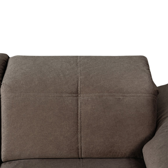 Coltar Extensibil Cu Insula Dreapta Sevilia Lux, 5 Locuri, Tetiere Reglabile, Maro, 272 Cm