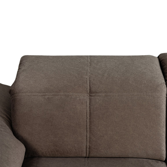 Coltar Extensibil Cu Insula Stanga Sevilia Lux, 5 Locuri, Tetiere Reglabile, Maro, 272 Cm