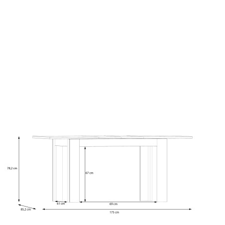 Masa Extensibila Charleston, Stejar Elegancia 120 Cm-01