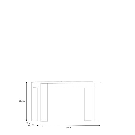 Masa Extensibila Charleston, Stejar Elegancia 120 Cm-01