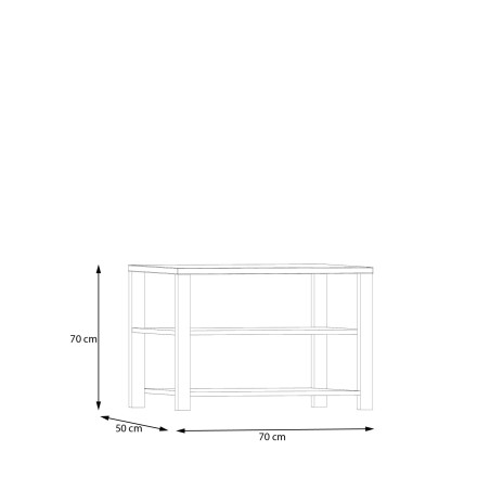 Masa Cafea Charleston, Stejar Elegancia 70 Cm-01