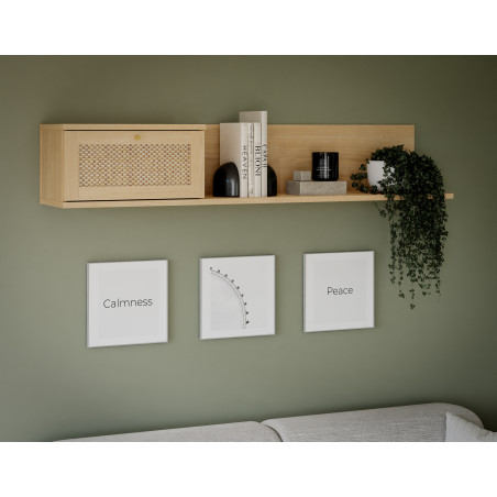 Raft Suspendat Charleston, Stejar Elegancia Si Polyrattan 150 Cm-01