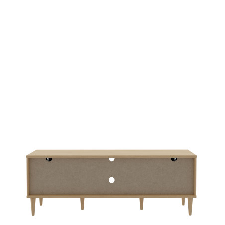 Comoda TV 2 Usi Charleston, Stejar Elegancia si Polyrattan 159.8 Cm-01