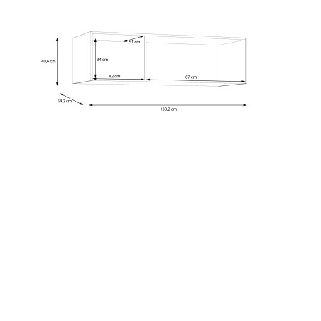 Suprapozabil Ptr Dulap 3 Usi  Ecobest 2 Alb, 133.2 Cm-01