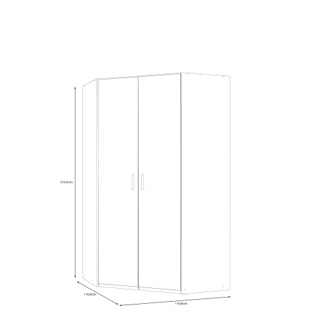 Dulap Colt 2 Usi Ecobest 2 Stejar stejar Mauvella, 116.8 Cm-01