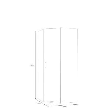 Dulap Colt 1 Usa  Ecobest 2 Stejar Mauvella, 89.5 Cm-01
