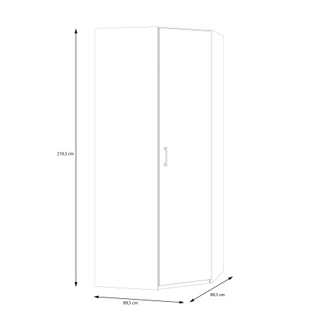Dulap Colt 1 Usa Ecobest 2 Alb, 89.5 Cm-01