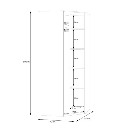 Dulap Colt 1 Usa Ecobest 2 Alb, 89.5 Cm-01