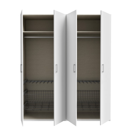 Dulap 4 Usi Ecobest 2 Alb, 177.5 Cm-01