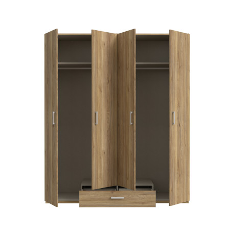 Dulap  4 Usi Si 1 Sertar Ecobest 2 Stejar, 177.5 Cm-01