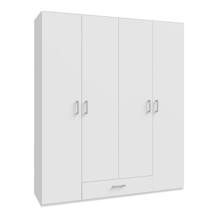 Dulap 4 Usi Si 1 Sertar  Ecobest 2 Alb, 177.5 Cm-01