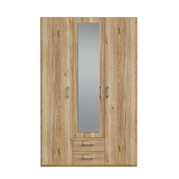 Dulap 3 Usi Si 2 Sertare Ecobest 2 Stejar Mauvella, 133.2 Cm