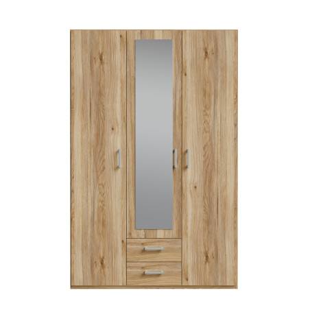 Dulap 3 Usi Si 2 Sertare Ecobest 2 Stejar Mauvella, 133.2 Cm-01