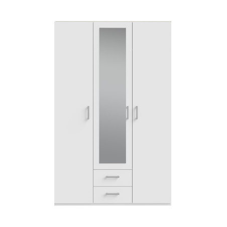 Dulap 3 Usi Si 2 Sertare Ecobest 2 Alb, 133.2 Cm-01
